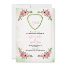 Floral Wedding Invitation Sjabloon