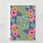 Floral Wedding Invitation Sjabloon Kaart (Achterkant)