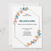 Floral Wedding Invitation Sjabloon Kaart (Voorkant)