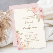 Floral Wedding Invitation Template Wedding  Bedankkaart