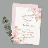 Floral Wedding Invitation Template Wedding  Bedankkaart
