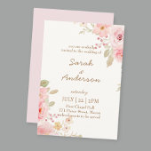 Floral Wedding Invitation Template Wedding  Bedankkaart