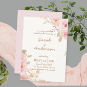 Floral Wedding Invitation Template Wedding  Bedankkaart
