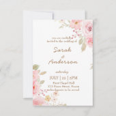 Floral Wedding Invitation Template Wedding Bedankkaart (Voorkant)