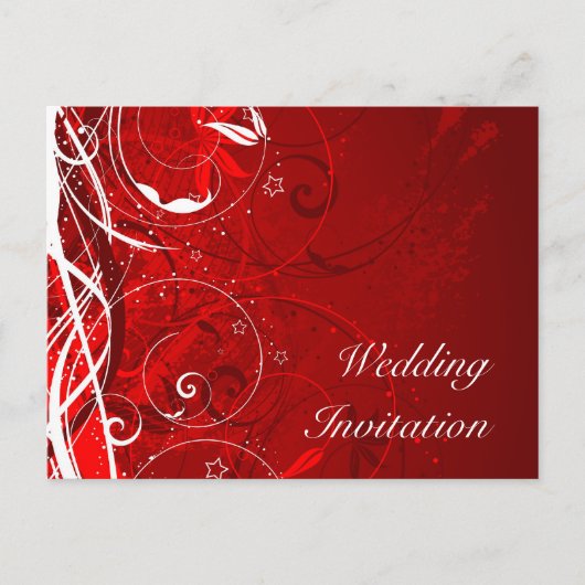 Floral Wedding Invitation Uitnodiging Briefkaart (Voorkant)