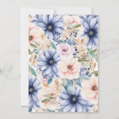 Floral wedding invitation, wedding invite kaart (Achterkant)