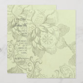 Floral Wedding Invitations Kaart (Voorkant / Achterkant)