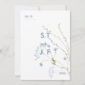 Floral Wedding Invitations Kaart (Achterkant)
