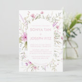 Floral Wedding Invitations Kaart (Staand voorkant)