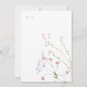Floral Wedding Invitations Kaart (Achterkant)