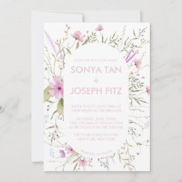 Floral Wedding Invitations Kaart