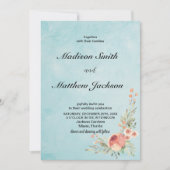 Floral Wedding Invitations Kaart (Voorkant)