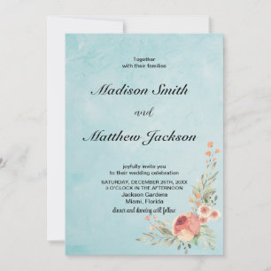 Floral Wedding Invitations Kaart