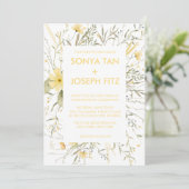 Floral Wedding Invitations Kaart (Staand voorkant)