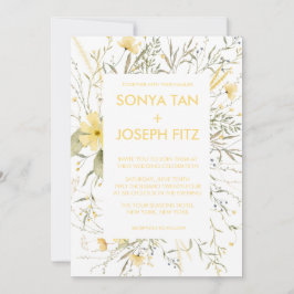 Floral Wedding Invitations Kaart