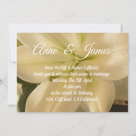 Floral Wedding Invitations Kaart (Voorkant)