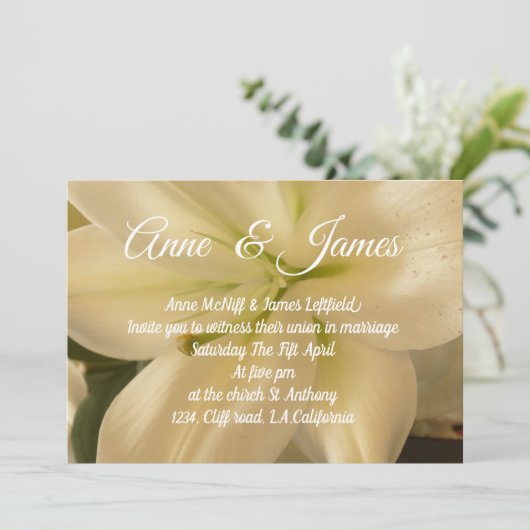 Floral Wedding Invitations Kaart (Staand voorkant)