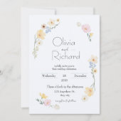 Floral Wedding Invitations Kaart (Voorkant)