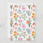 Floral Wedding Invitations Kaart (Achterkant)