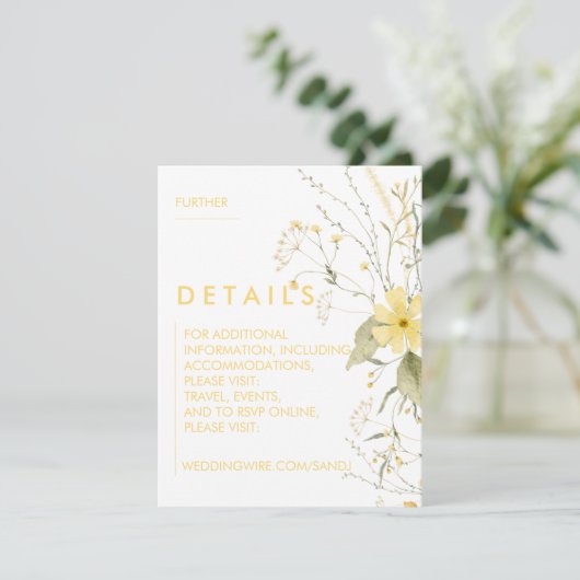 Floral Wedding Invitations Kaart (Staand voorkant)