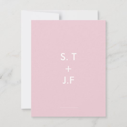 Floral Wedding Invitations Kaart (Achterkant)