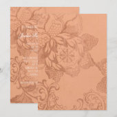 Floral Wedding Invitations Kaart (Voorkant / Achterkant)