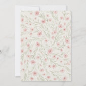 Floral Wedding Invitations Soft pink Kaart (Achterkant)