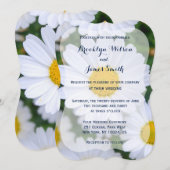 Floral Wedding Invitations with Daisy Kaart (Voorkant / Achterkant)