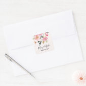 Floral Wedding Invite Sticker Envelope Seal E705 (Envelop)