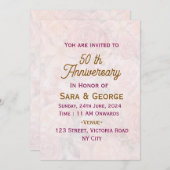 Floral Wedding Jubileum Uitnodigingen (Voorkant / Achterkant)