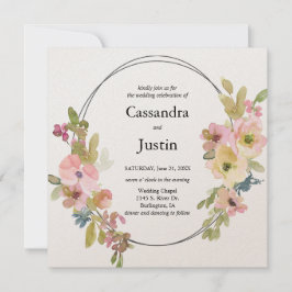 Floral Wedding Kaart