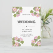 Floral Wedding Kaart (Staand voorkant)