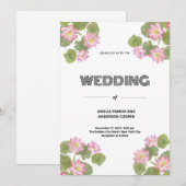 Floral Wedding Kaart (Voorkant / Achterkant)