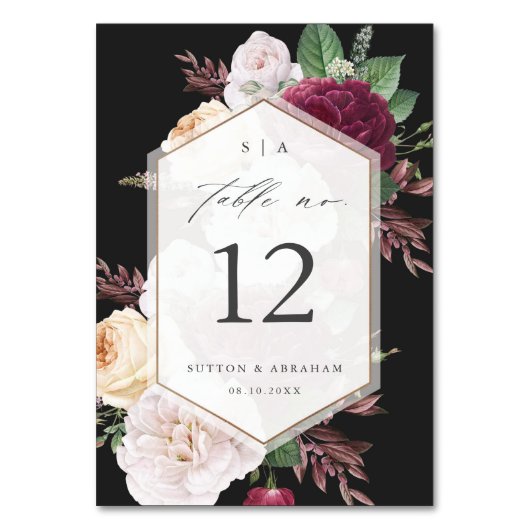 Floral Wedding Kaart (Voorkant)