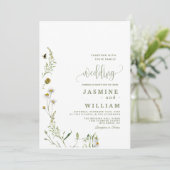 Floral Wedding Kaart (Staand voorkant)