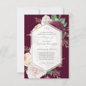 Floral Wedding Kaart (Voorkant)