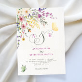 Floral wedding kaart