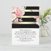  Floral Wedding Kaart (Staand voorkant)