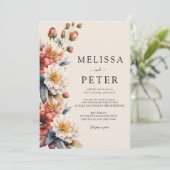 Floral Wedding Kaart (Staand voorkant)