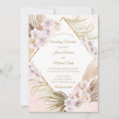 Floral Wedding Kaart van de Waterverf van het Spoe (Voorkant)