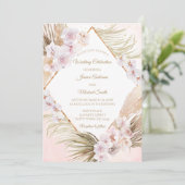 Floral Wedding Kaart van de Waterverf van het Spoe (Staand voorkant)