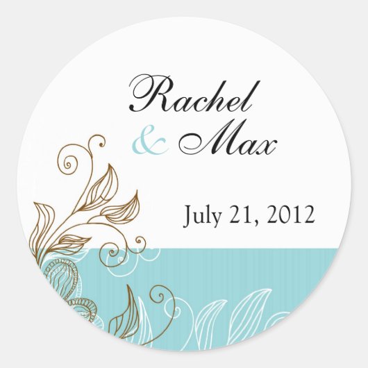 Floral Wedding Label (Voorkant)