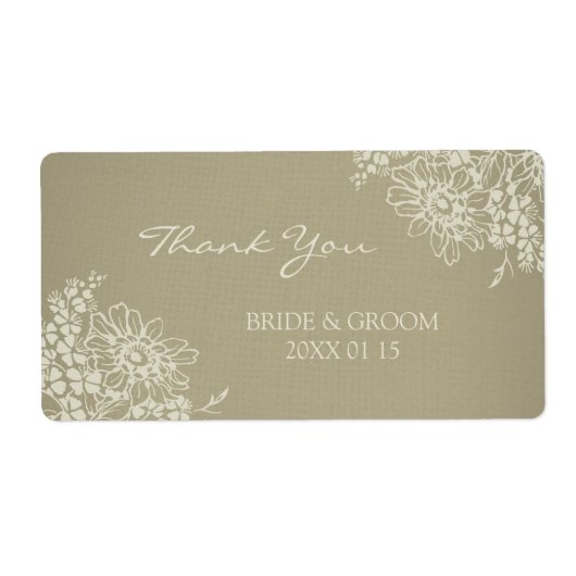  Floral Wedding Labels (Voorkant)