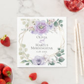 Floral Wedding Lavender Peonies Botanical Servet (Insitu)