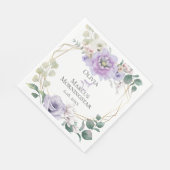 Floral Wedding Lavender Peonies Botanical Servet (Hoek)
