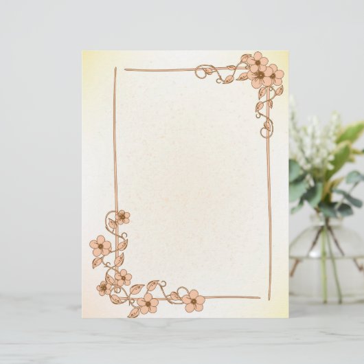 Floral Wedding Letterhead (Staand voorkant)