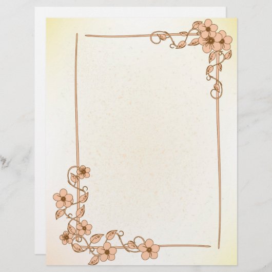 Floral Wedding Letterhead (Voorkant / Achterkant)