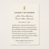 Floral Wedding Marian Cross Heilige Kaart (Achterkant)