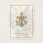 Floral Wedding Marian Cross Heilige Kaart (Voorkant)