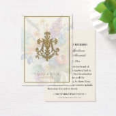 Floral Wedding Marian Cross Heilige Kaart (Bureau)